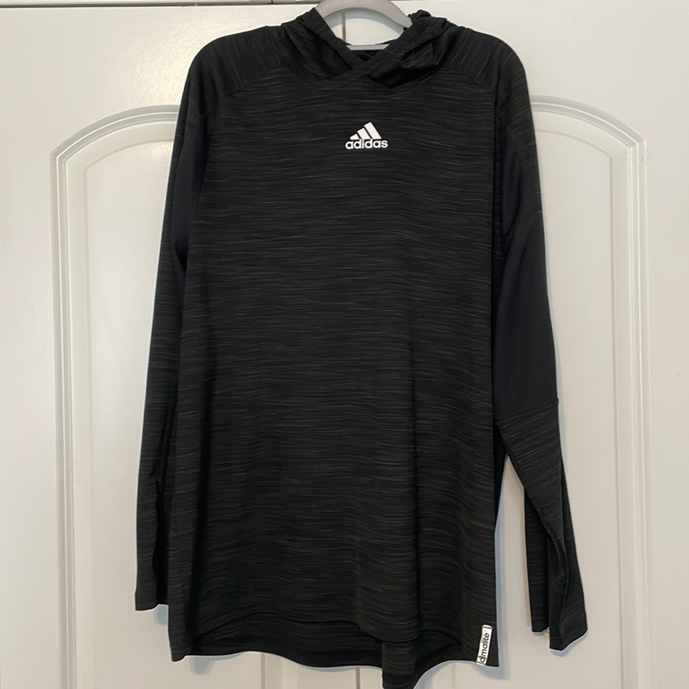 Men’s XL hooded long sleeve Adidas shirt